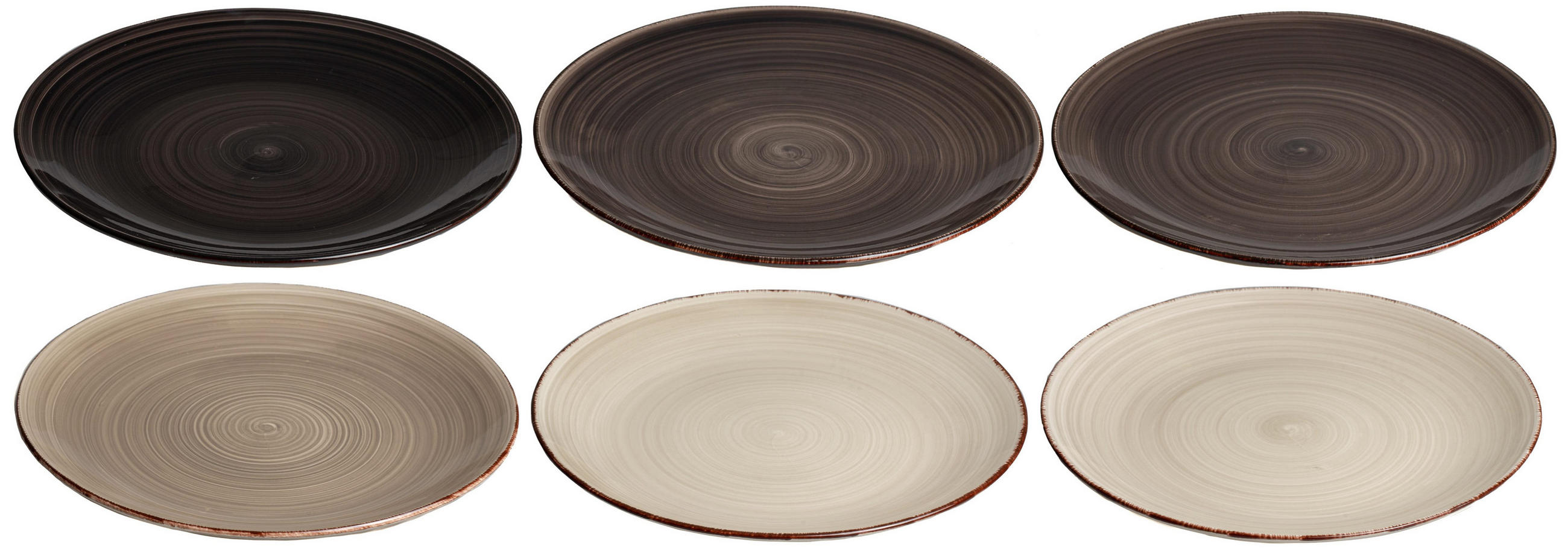 ESSTELLER Speiseteller Delice Grau ø 26,5 cm - 6 Stück - Braun, Keramik (26.5cm) - Cookinglife