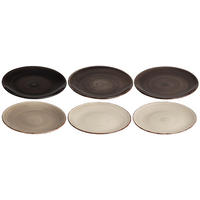 ESSTELLER Speiseteller Delice Grau ø 26,5 cm - 6 Stück - Braun, Keramik (26.5cm) - Cookinglife