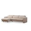 ECKSOFA mit losen Rückenkissen - Creme/Schwarz, Holz/Kunststoff (290/165cm) - myHomelando