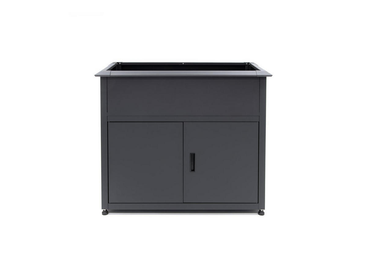 HOCHBEET mit Unterschrank und Drainagesystem, 107x57x85cm - Grau, Kunststoff (80/175/120cm)