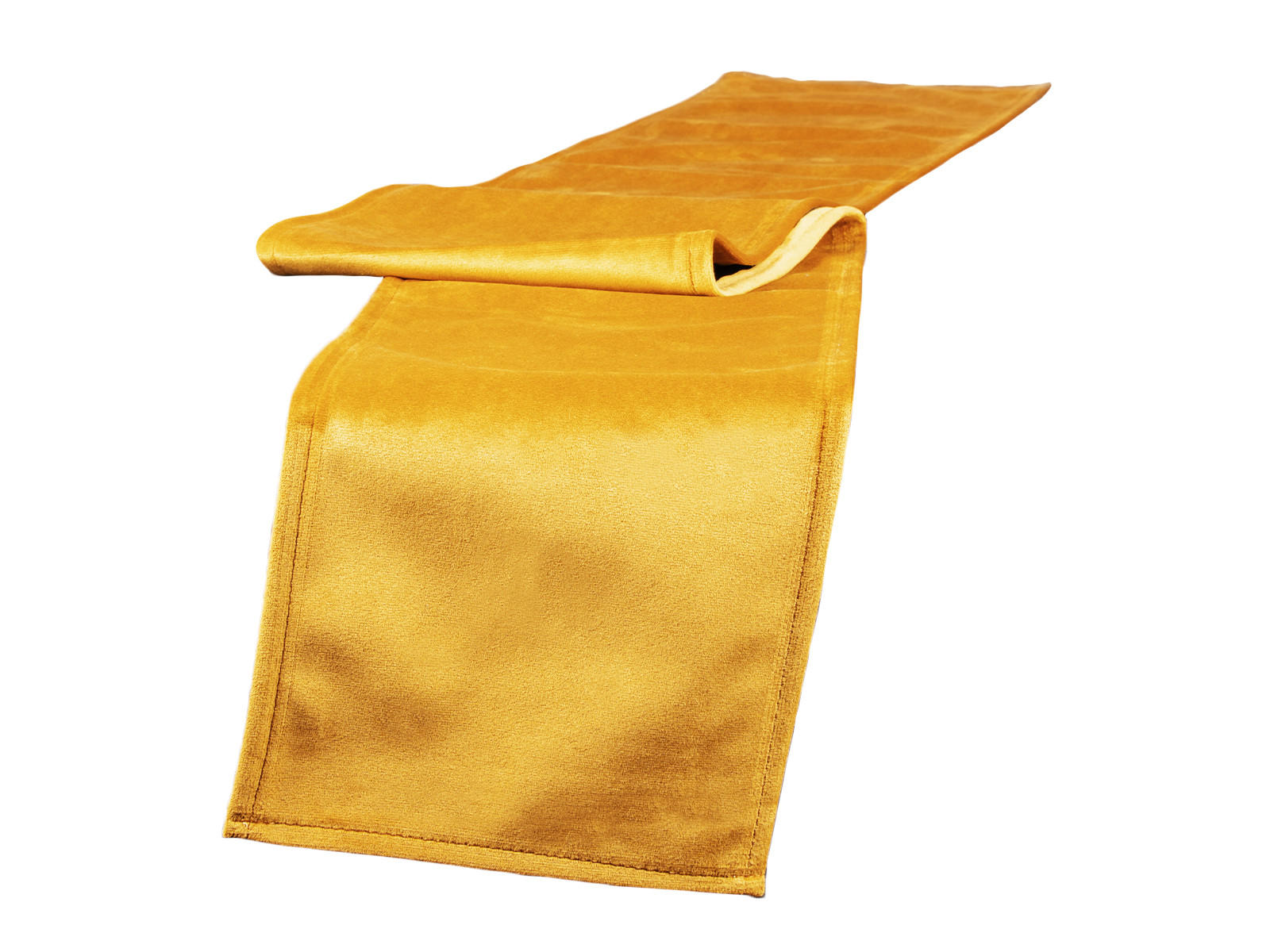 TISCHBAND Samt&Sonders curry-senf 140/18 cm - Currygelb, Textil (18/140cm) - beties Heimtextil