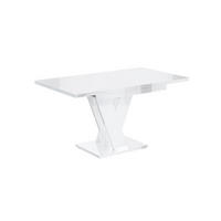 ESSTISCH ausziehbar 120 -160x80x75 cm - Hochglanz Weiß - ASIV - Weiß Hochglanz, Holzwerkstoff (120/80/75cm) - ALTDECOR