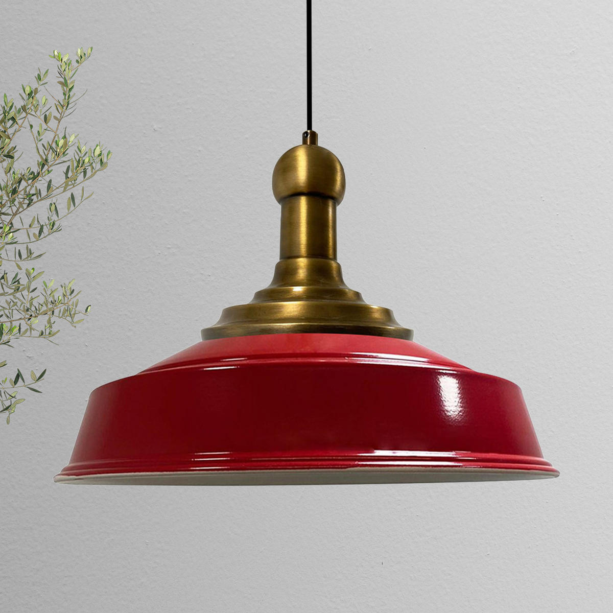 KÜCHENLAMPE Asletl Long-Knob 40/30 cm - Rot, Metall (40/30cm) - Bamyum