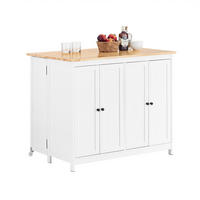 KÜCHENINSEL Weiß - Weiß/Naturfarben, Holz/Holzwerkstoff (102/92/72cm) - SoBuy