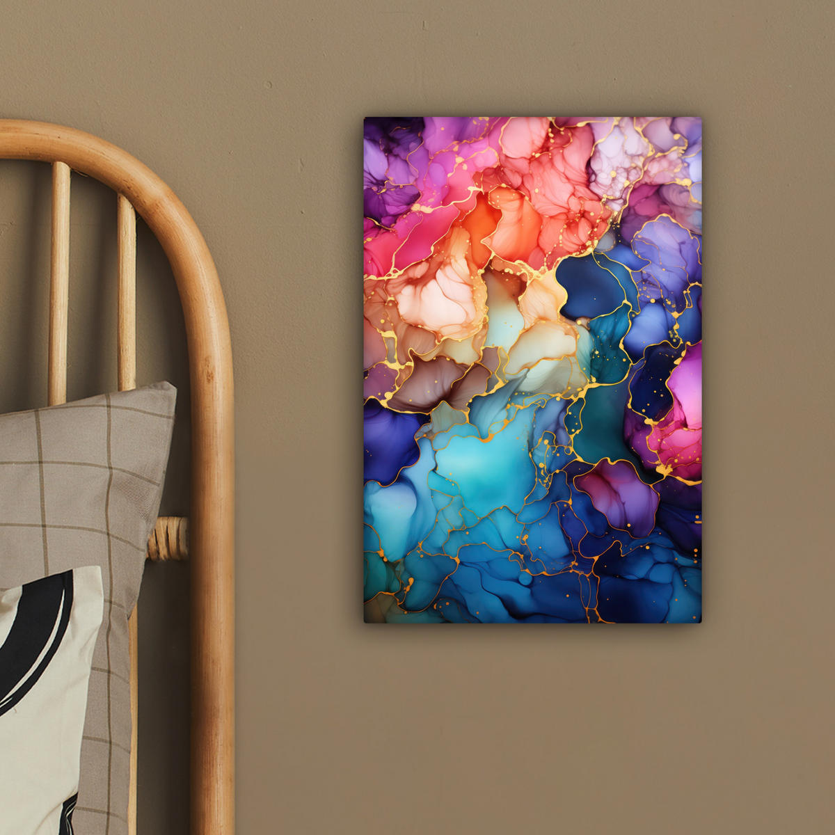 LEINWANDBILD Marmor - Bunt - Abstrakt 20x30 cm - Multicolor, Textil (20/30cm) - MuchoWow