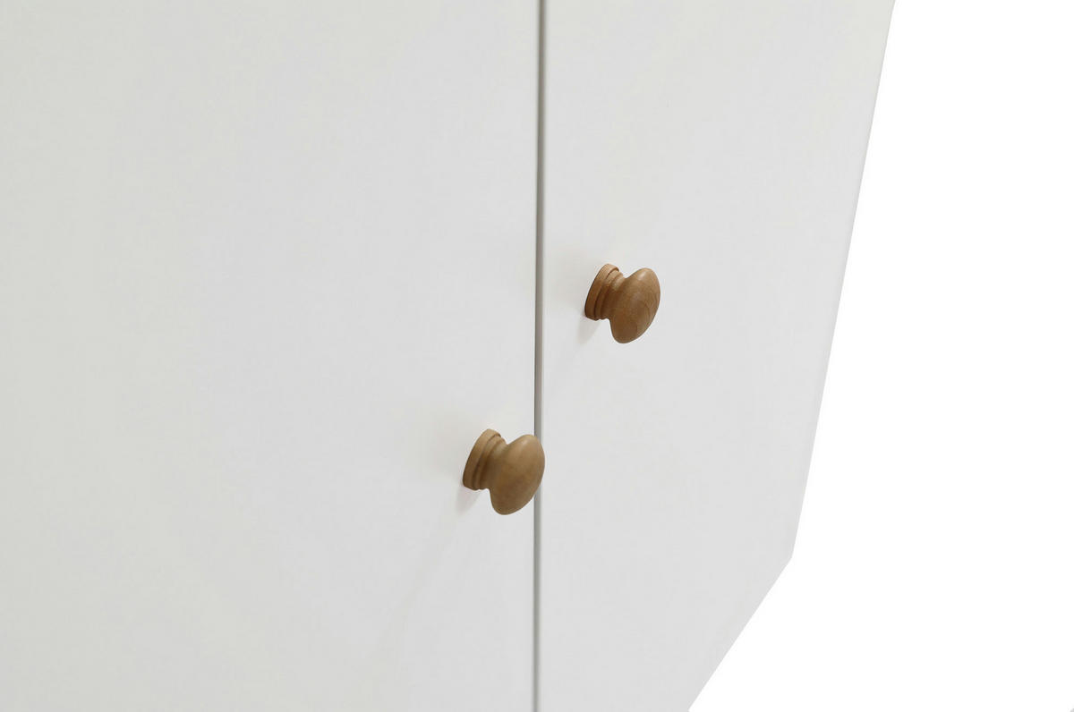 KLEIDERSCHRANK 80/120/50 cm Weiß aus Holz mit Kleiderstange - Weiß, Holz (50/120/80cm) - OKMYHOME