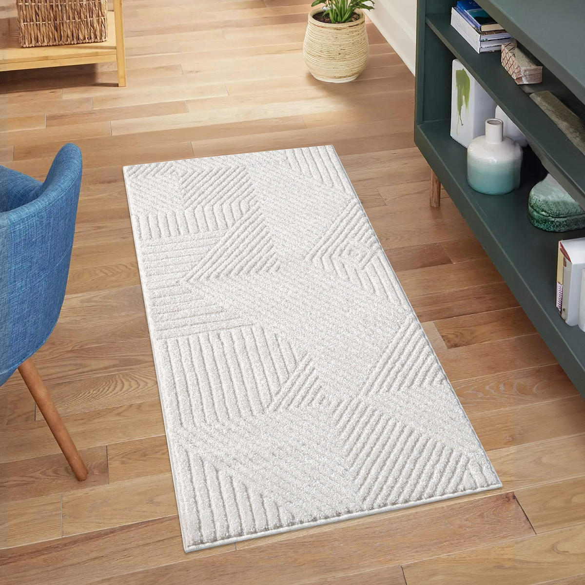 KURZFLOR-TEPPICH Lounge 0632 Creme 80x150 cm - Creme, Textil (80/150cm) - carpet city