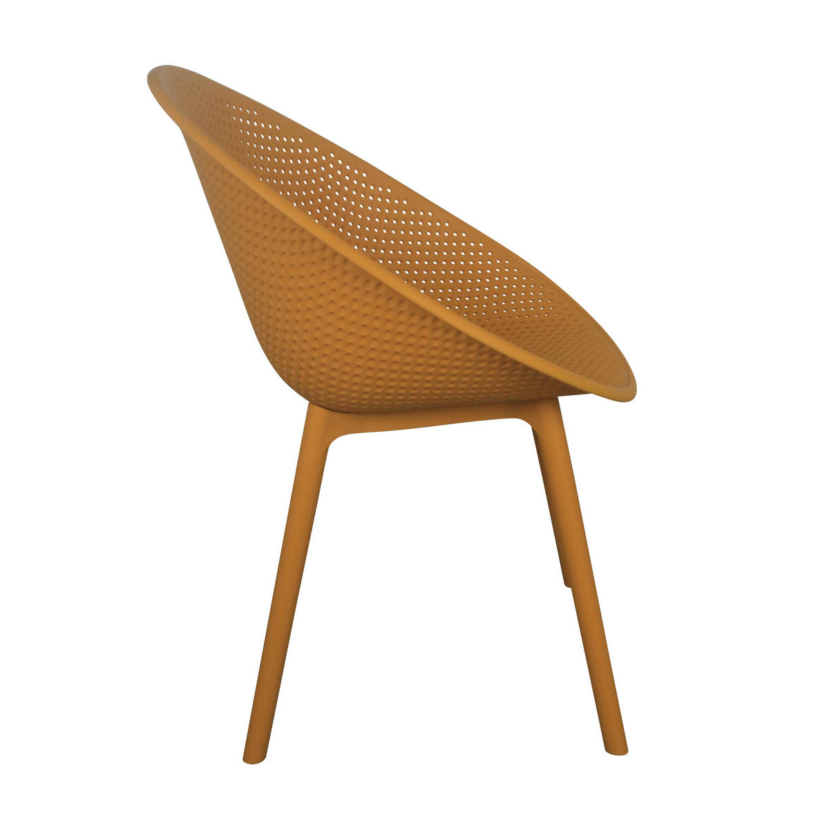 GARTENSTUHL 4-tlg., Gelb - Gelb, Kunststoff (59/59cm) - Oviala