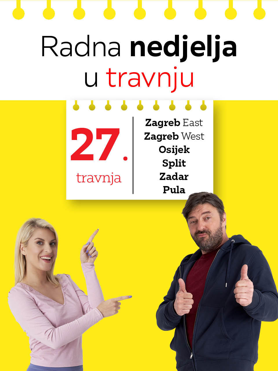 radna nedjelja poslovnice Lesnine travanj 2025.
