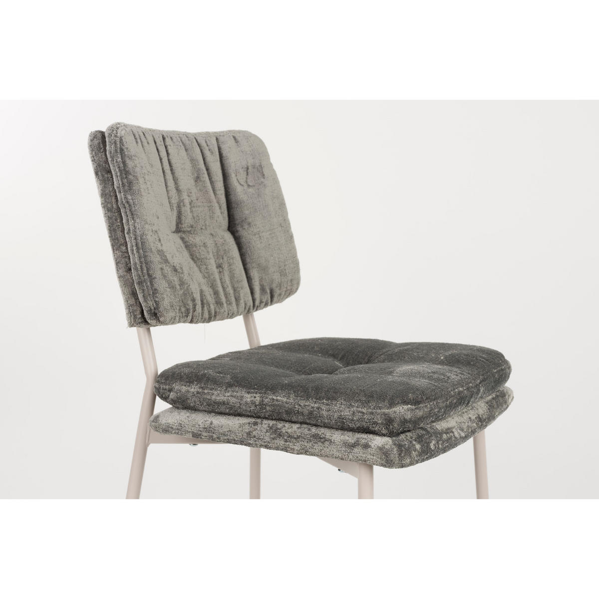ESSZIMMERSTUHL Franck Samt Grau - 2 er Set - Grau, Kunststoff (44/80.5/52.5cm) - Housecraft Living