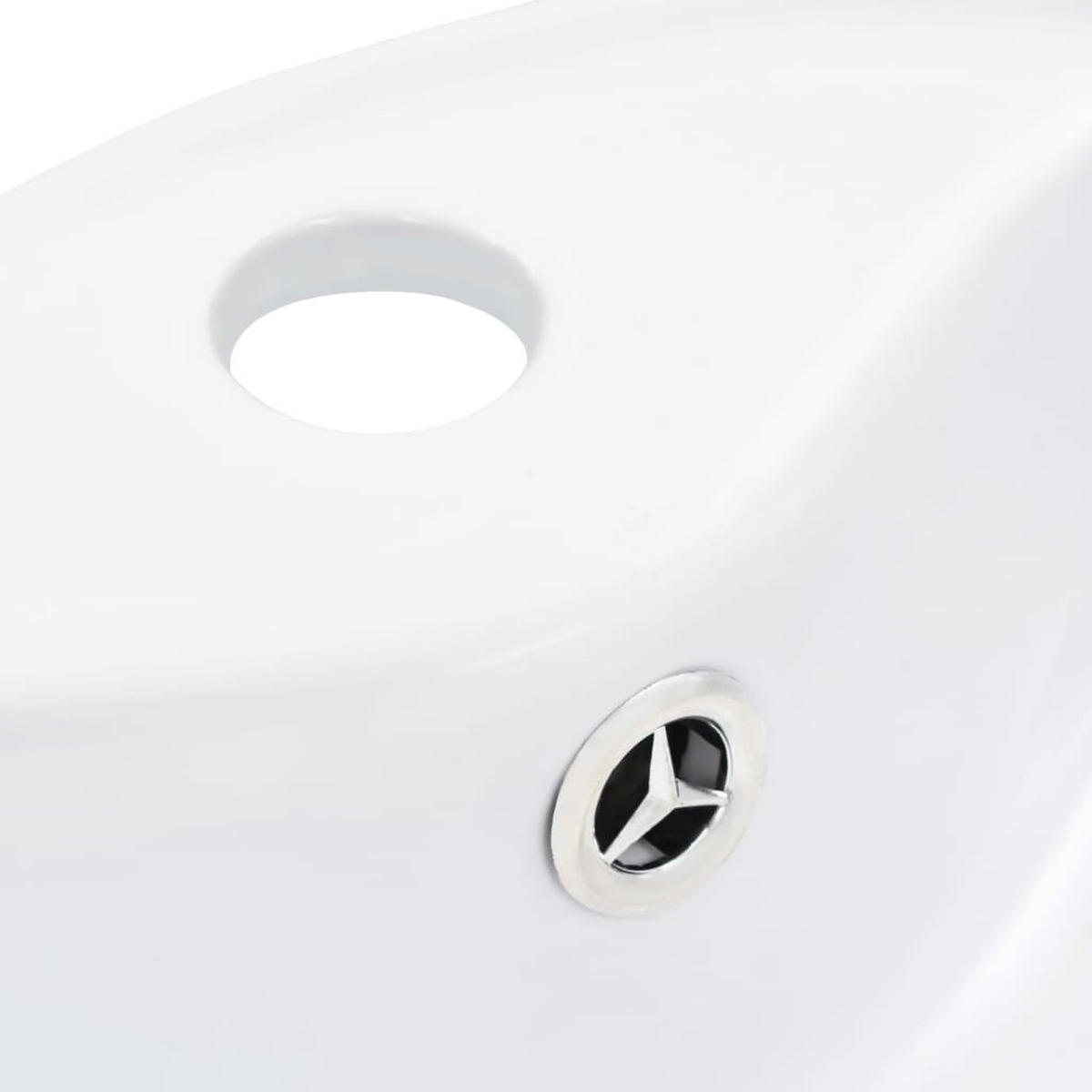 WASCHBECKEN Mit Überlauf 36/13 Cm Keramik Weiss - Weiß, Keramik (36/13/36cm) - vidaXL