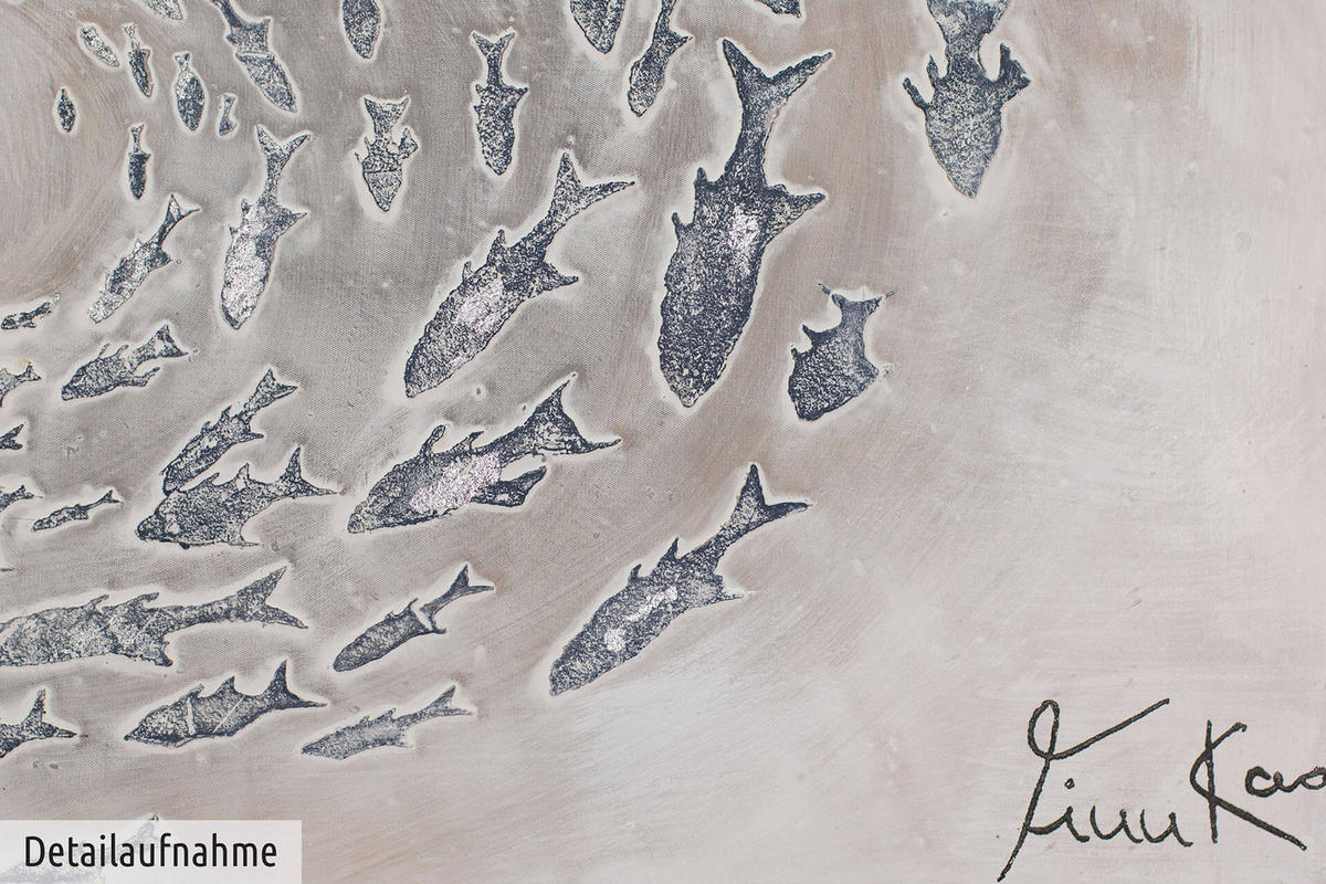 ÖLGEMÄLDE 140/70 cm - Grau, Holz/Textil (2.02/70cm) - KUNSTLOFT