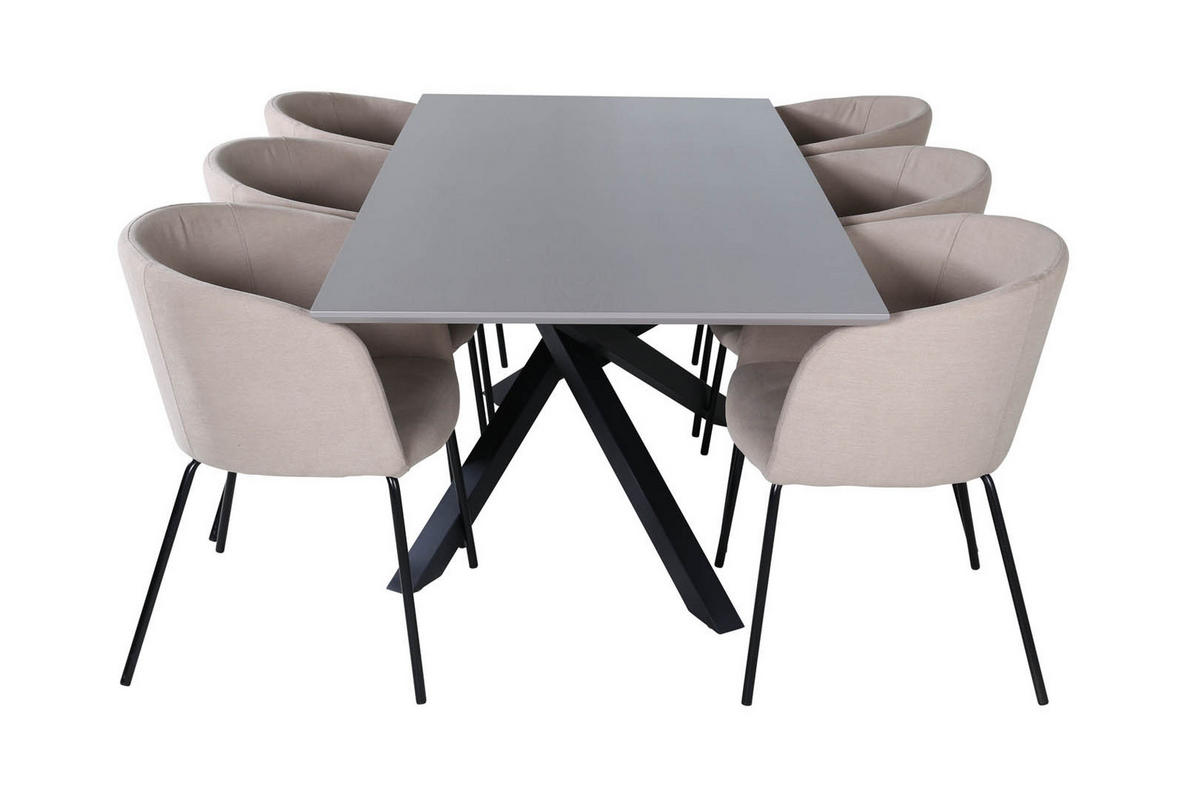 TISCHGRUPPE Beige - Beige, Holzwerkstoff (90/76/190cm) - ebuy24