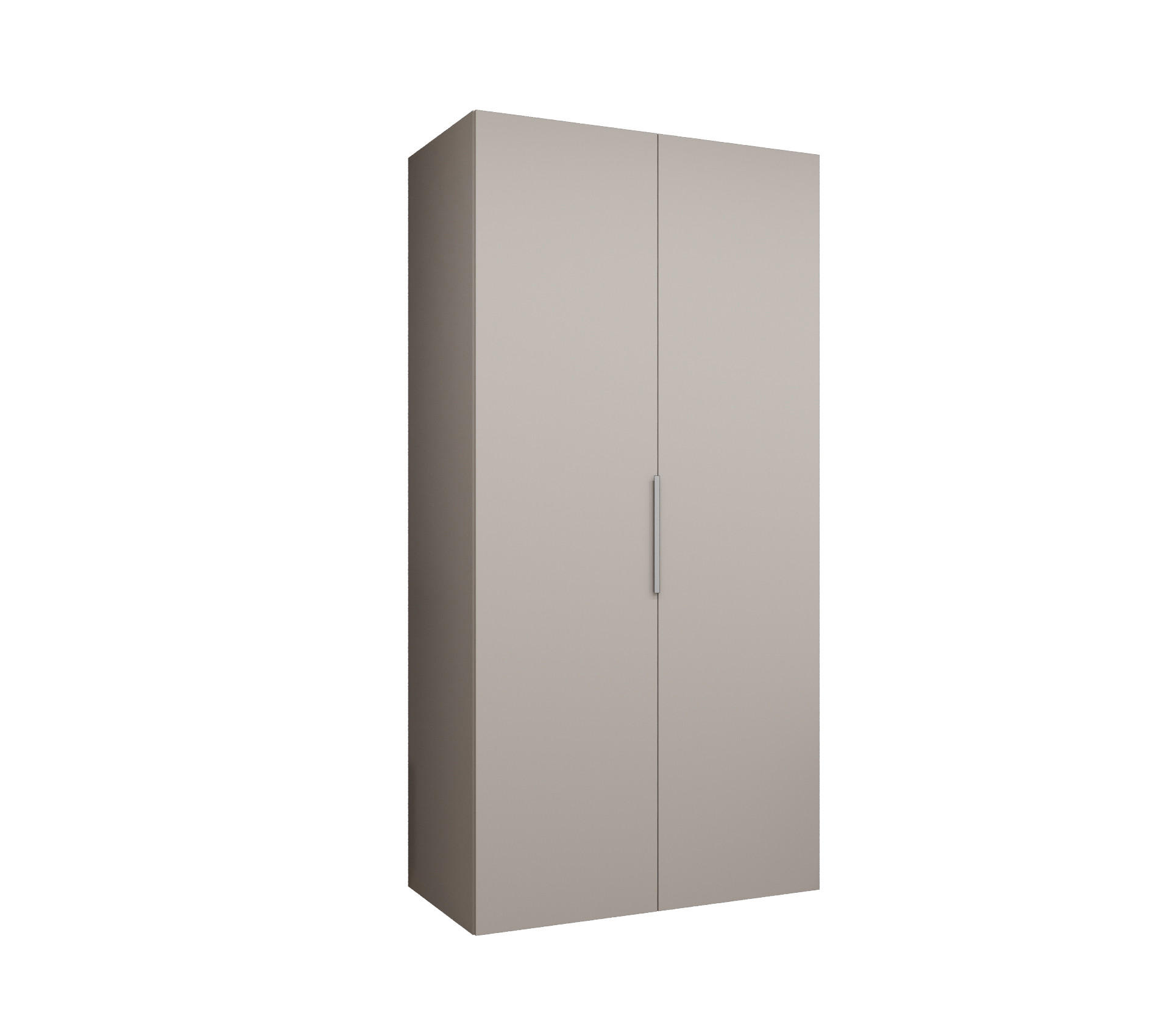 DREHTÜRENSCHRANK 202/100/52 2-türig - Kaschmir, Holz (100/202/52cm) - MÖBEL KRYSPOL