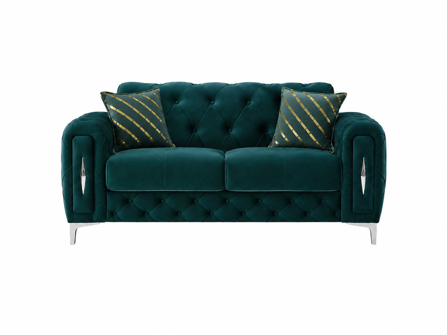 2-SITZER SOFA Patna Grün - Grün, Holzwerkstoff/Kunststoff (180/80/100cm)
