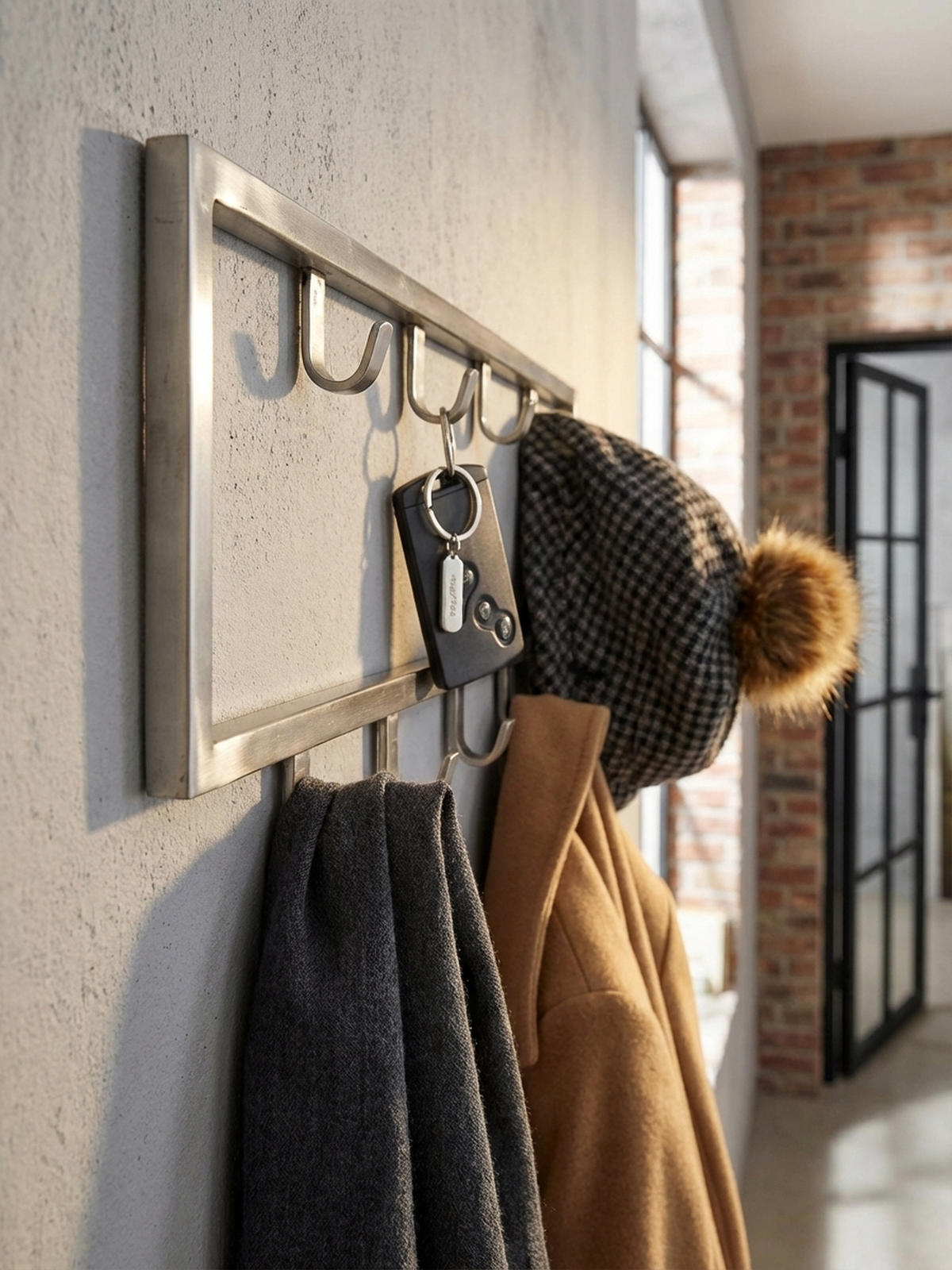 WANDGARDEROBE Metall Silber Modern poliert - Silberfarben, Metall (50/20/4cm) - KADIMA DESIGN