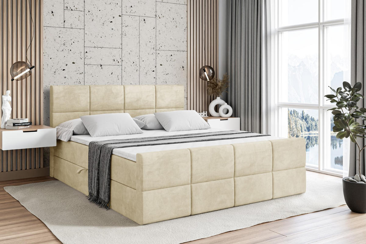 BOXBETT ARDENI-Z - 180x200 cm - H4 - Beige - Beige, Holzwerkstoff (180/200cm) - ALTDECOR