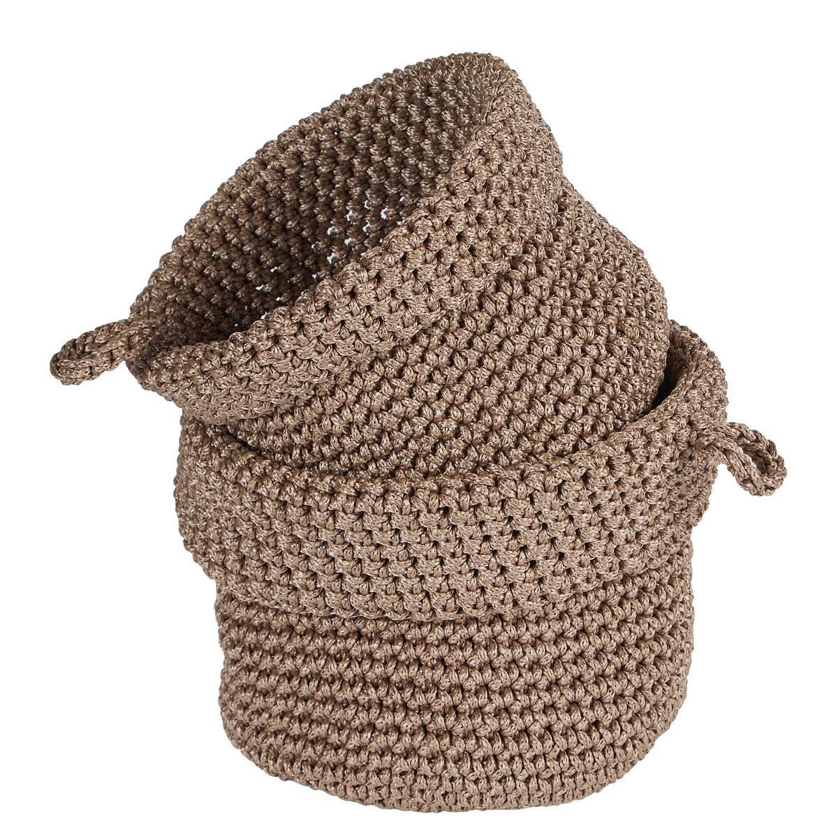 AUFBEWAHRUNGSKORB (2-tlg.) Store It - Braun, Kunststoff (21/21/19cm) - Butlers