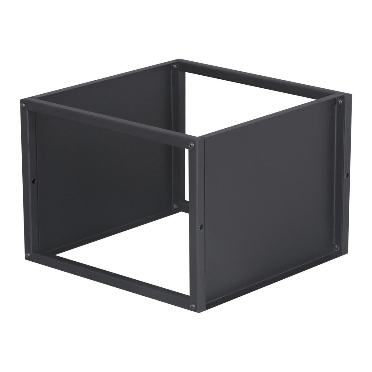 WANDREGAL-SET 4 TLG. Nostened - Schwarz, Metall (27.5/27.5/20cm) - [en.casa]