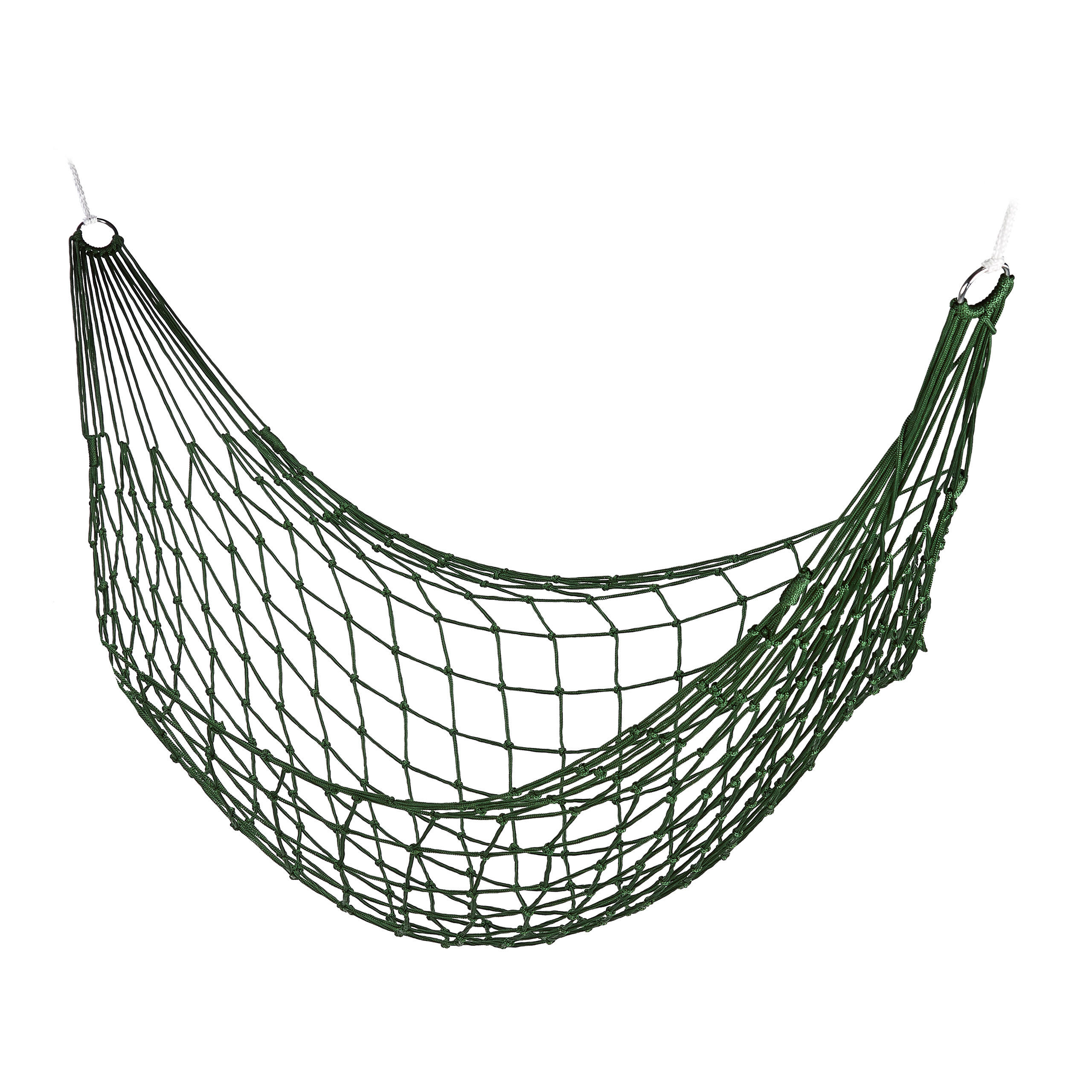 NETZHÄNGEMATTE - Dunkelgrün, Textil/Metall (140/1.5/436cm) - Relaxdays