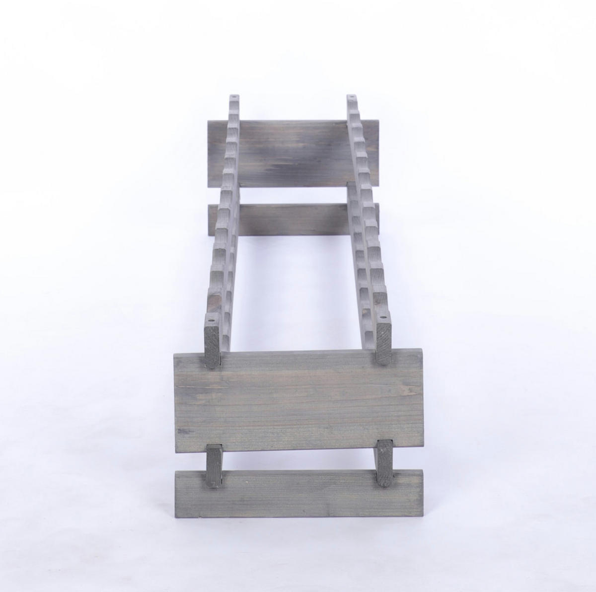 WEINREGAL VINOTECA FLEX PRO HxBxT 23x123x28cm 24 Flaschen auf 2 Ebenen Grau - Grau, Holz (123/23/28cm) - PROREGAL