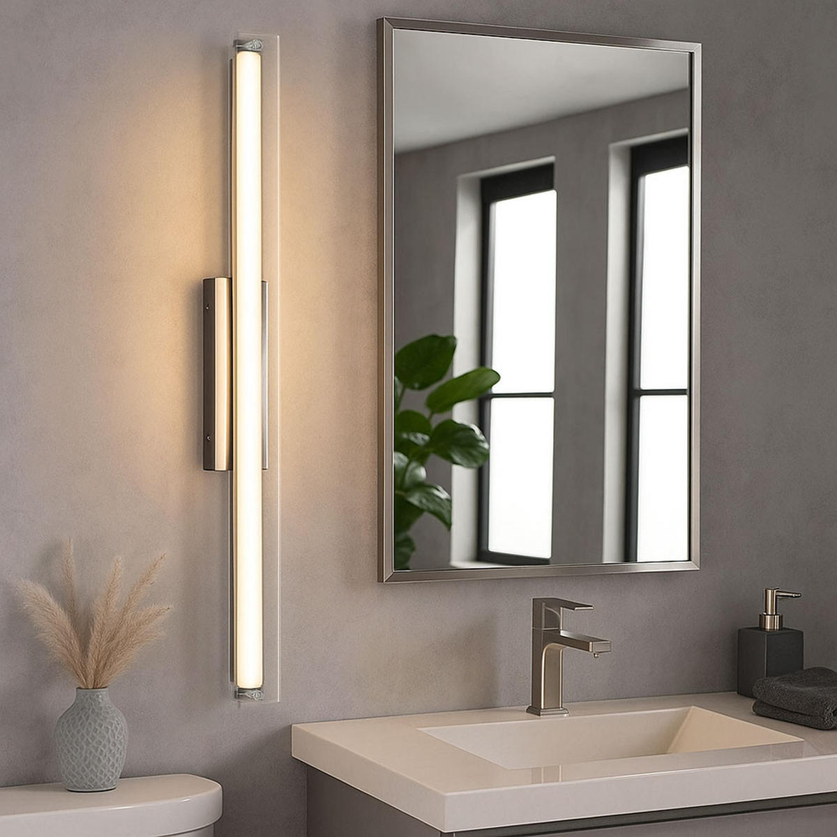 LED WANDLEUCHTE Silber Cool & Cosy - Silberfarben, Metall (5.5/6.6/65cm) - Briloner