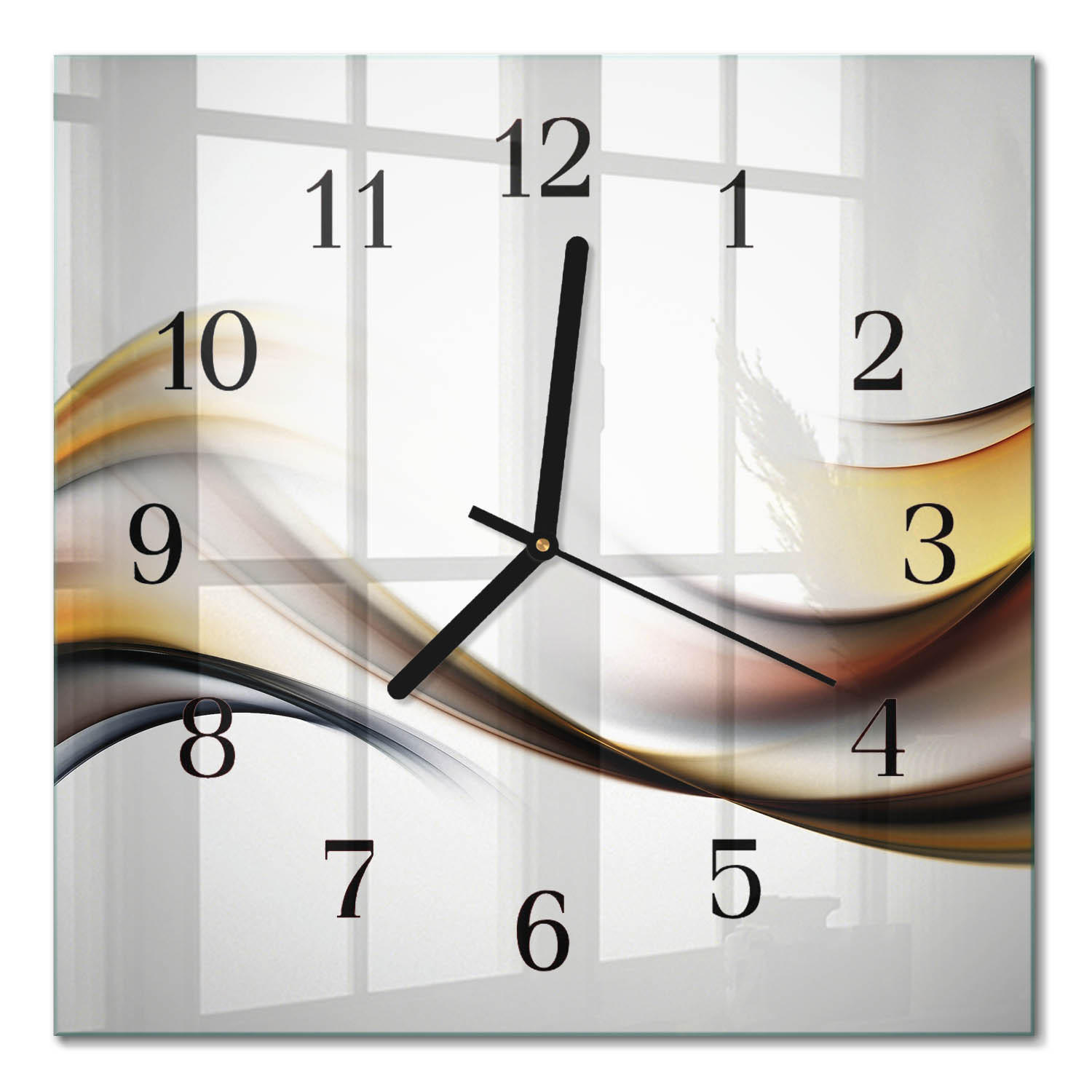 WANDUHR 30x30 cm - Abstraktion - Multicolor, Glas (30/30/0.4cm) - TULUP