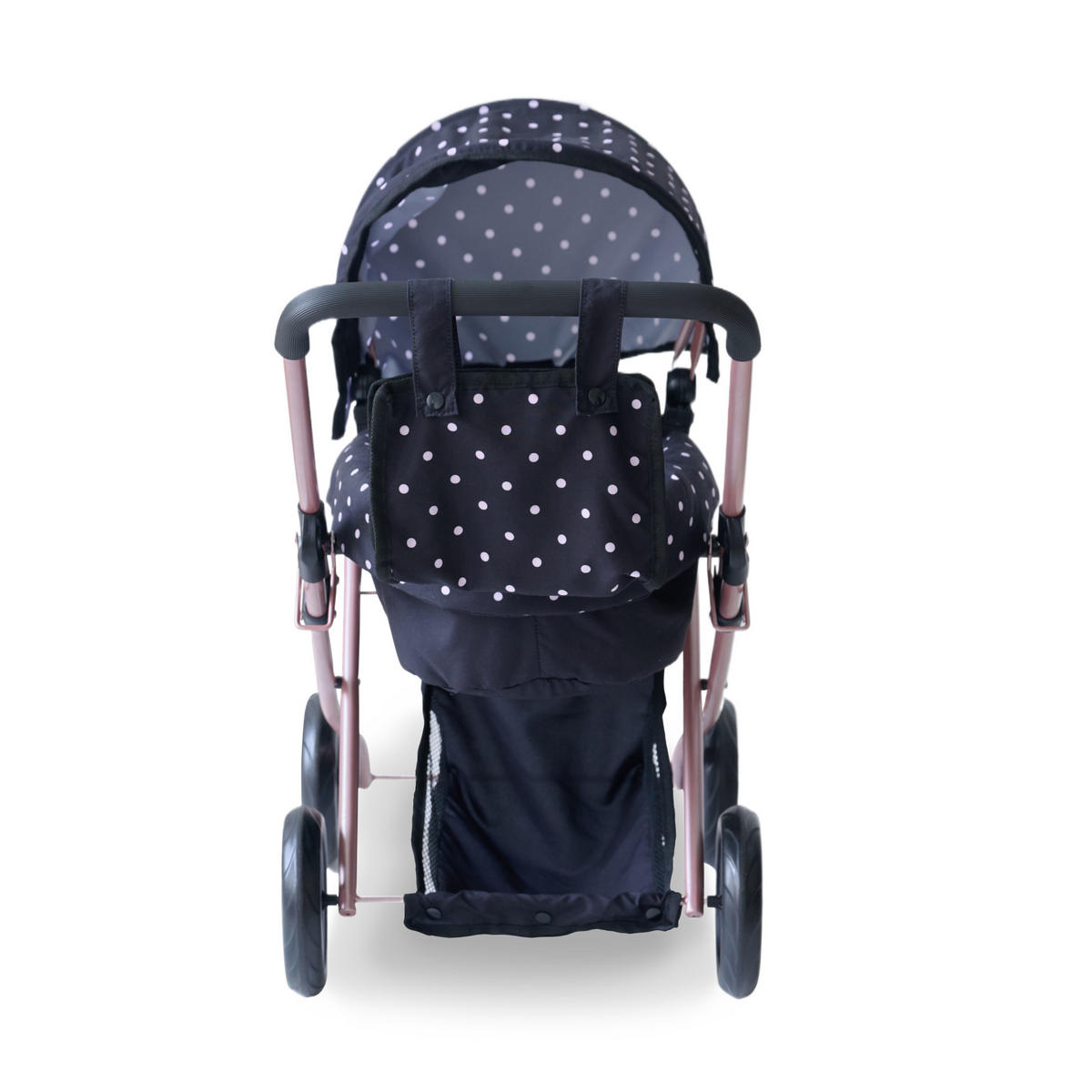 PUPPENWAGEN 2-in-1 Klassiker, Schwarz, 64cm - Schwarz, Holzwerkstoff (37/64/56cm) - Teamson Kids