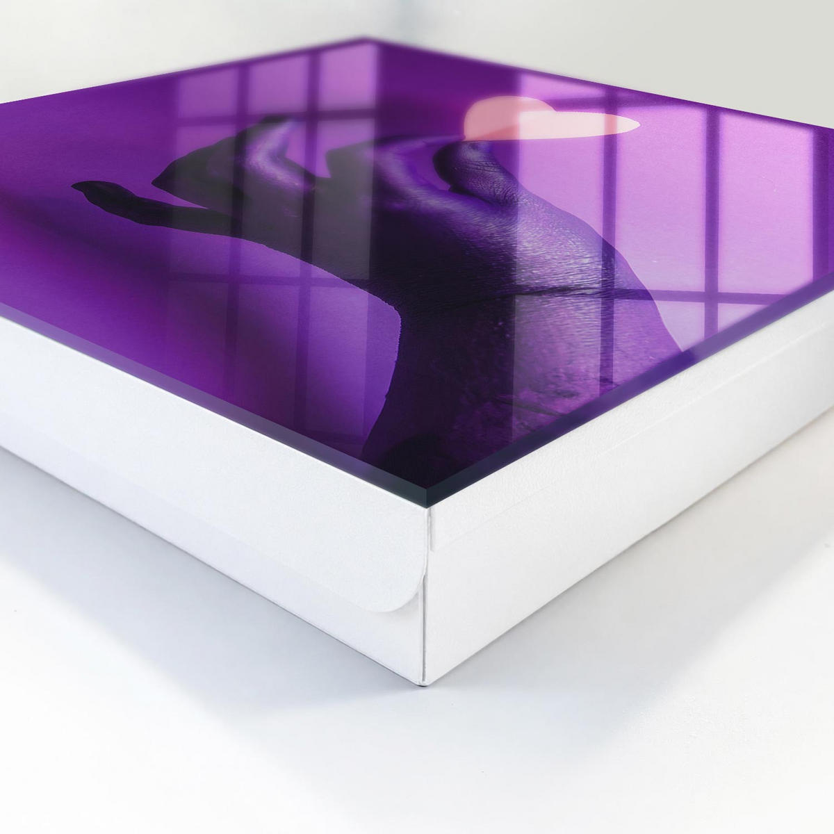 SCHLÜSSELBOX Weiß 30x30 cm – Türöffnung nach rechts - Lila Liebe - Lila, Metall (30/30/5cm) - TULUP