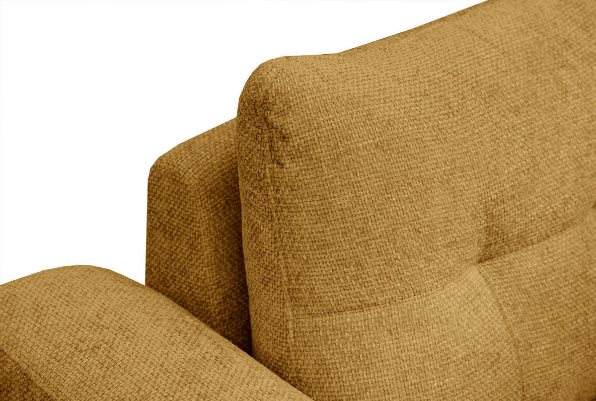 SOFA SALVINI 2-Sitzer, dunkelgelb - Dunkelgelb/Schwarz, Holzwerkstoff/Textil (176/88/99cm) - Courtois Laville