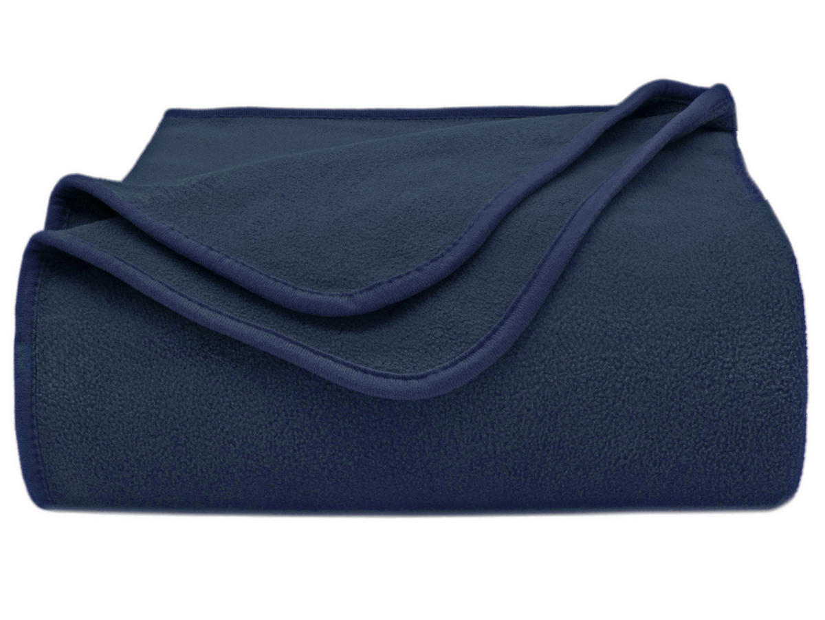 KUSCHELDECKE, 130x170 cm, 100% Polyester, Blau - Dunkelblau, Textil (130/170cm) - Zollner