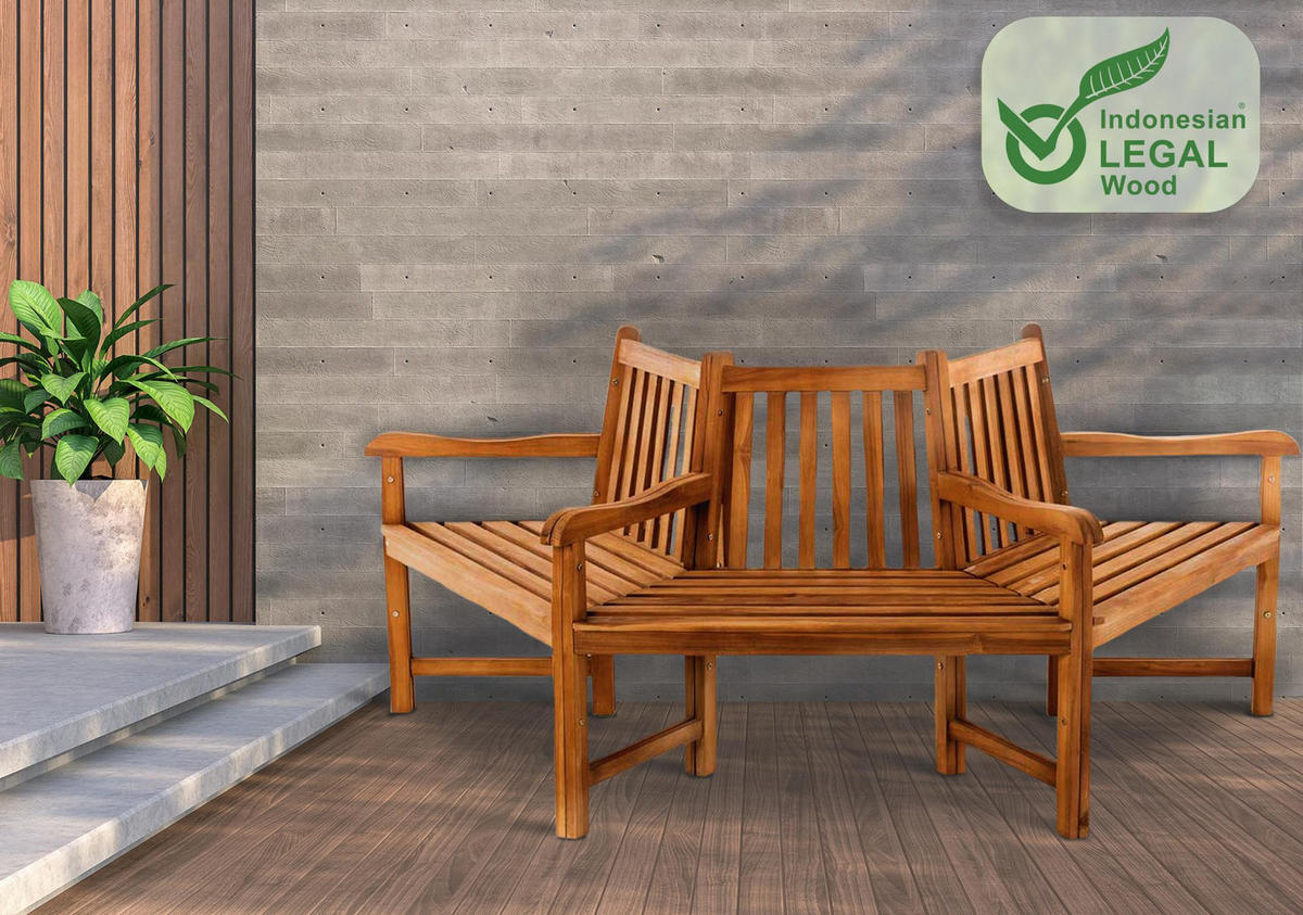 GARTENBANK 200/100 cm Holz teak - Teakfarben, Holz (200/90/100cm) - CLP