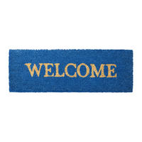 FUßMATTE - Hellblau, Kunststoff/Textil (75/25cm) - Relaxdays