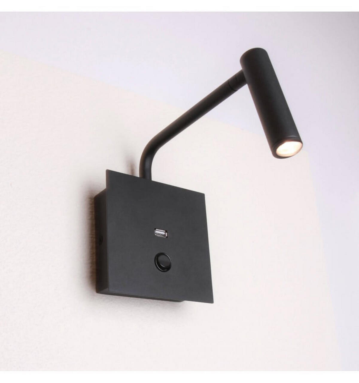 WANDLEUCHTE Miami, Schwarz, 12cm - Schwarz, Metall (23/12/12cm) - KOSILUM