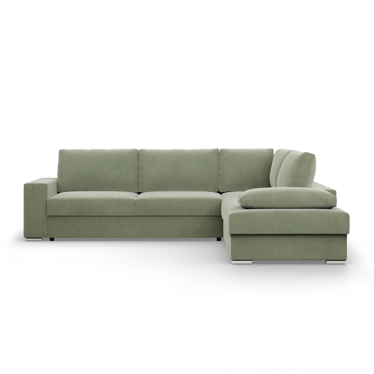 ECKSOFA MIT SCHLAFFUNKTION VELANO Grün - Grün, Textil (231/287cm) - Mebligo