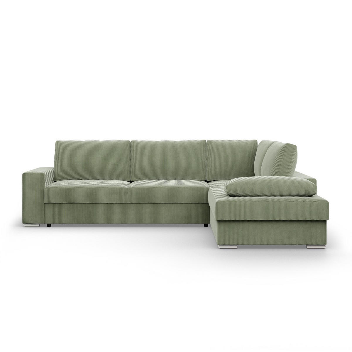 ECKSOFA MIT SCHLAFFUNKTION VELANO Grün - Grün, Textil (231/287cm) - Mebligo