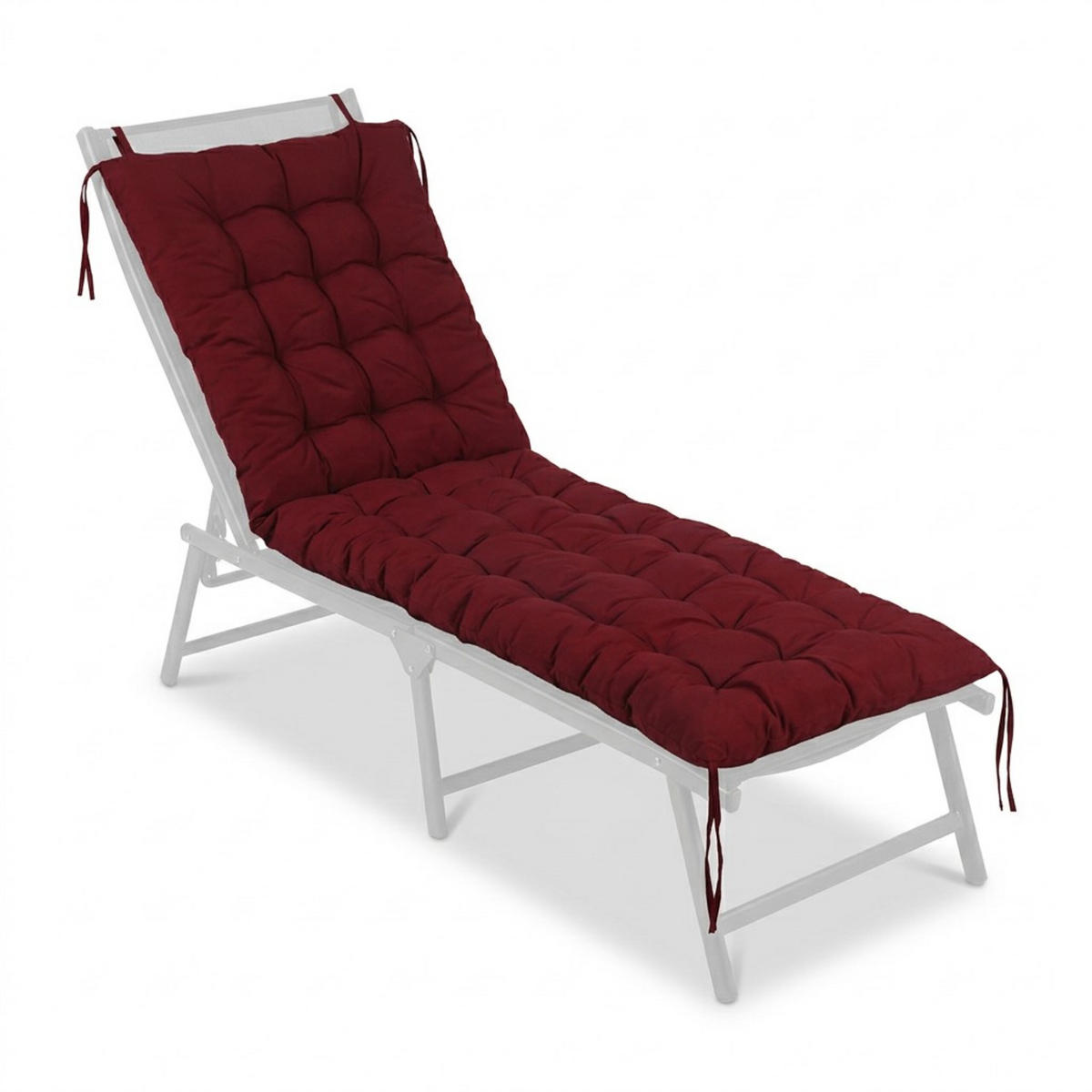 LAVIČKOVÝ sedák - tmavočervená, textil/plast (70/10/180cm) - Relaxdays