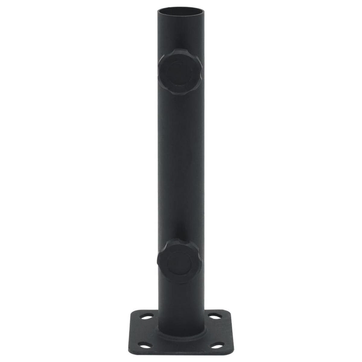 SONNENSCHIRMSTÄNDER Für Ø32/34/38 Mm Mast Mattschwarz Stahl - Schwarz, Metall (9.5/9.5cm) - vidaXL