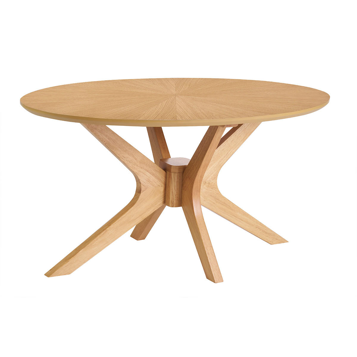 COUCHTISCH Oval Eiche Hell L90 DIELLI - Eiche Bianco, Holz (90/60/45cm) - Miliboo