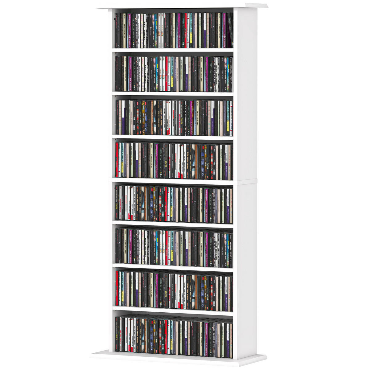 CD-REGAL DE-14456 8 Fächer, verstellbare Böden Weiß - Weiß, Holzwerkstoff (24/126.3/58cm) - ComfortXL