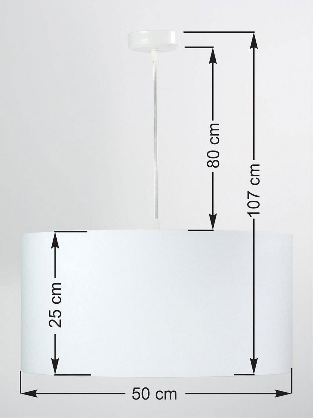 HÄNGELEUCHTE Grün 50/25 cm - Weiß/Grün, Kunststoff (50/0.8/25cm) - ONZENO