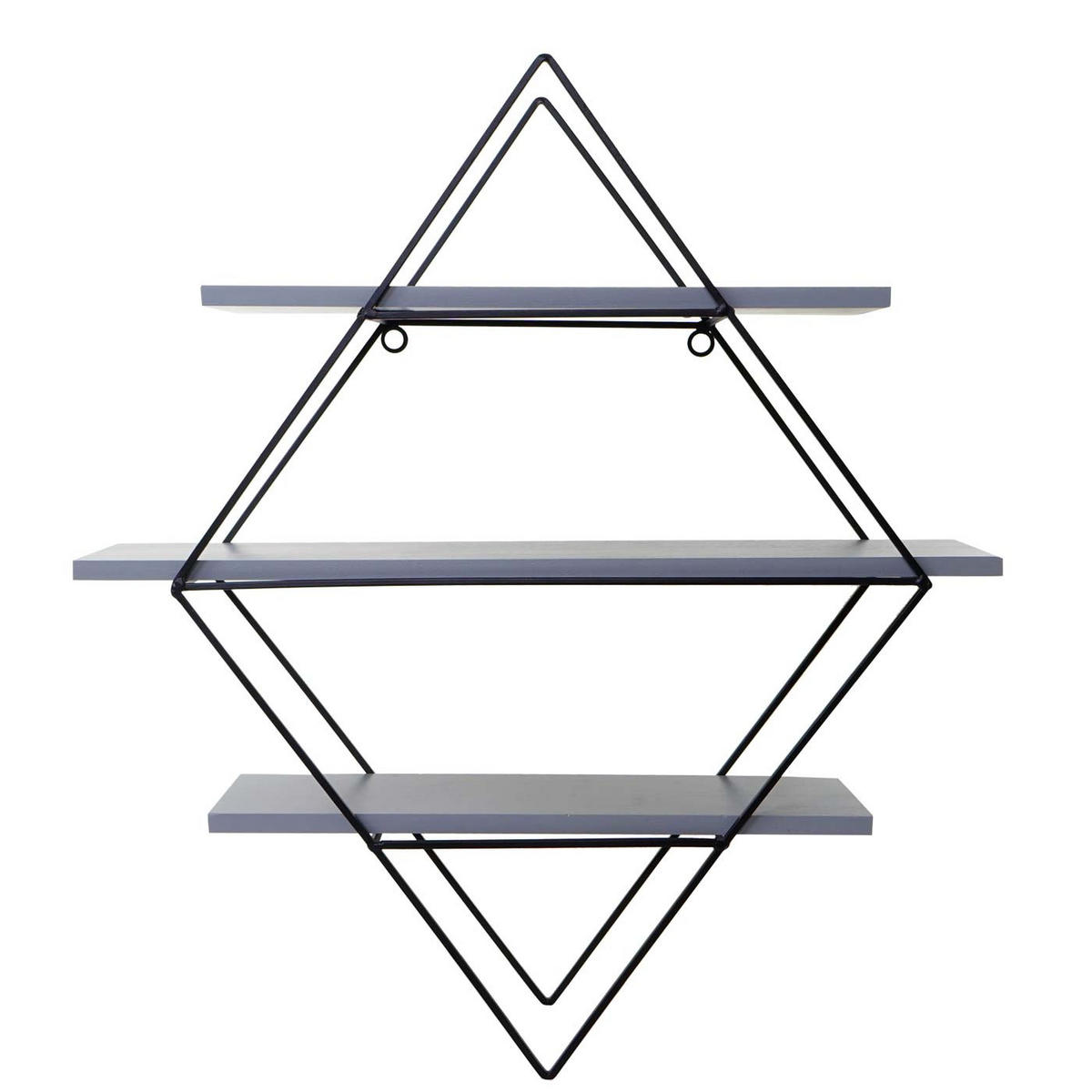 WANDREGAL Grau - Grau, Holz (55/60/12cm) - MCW