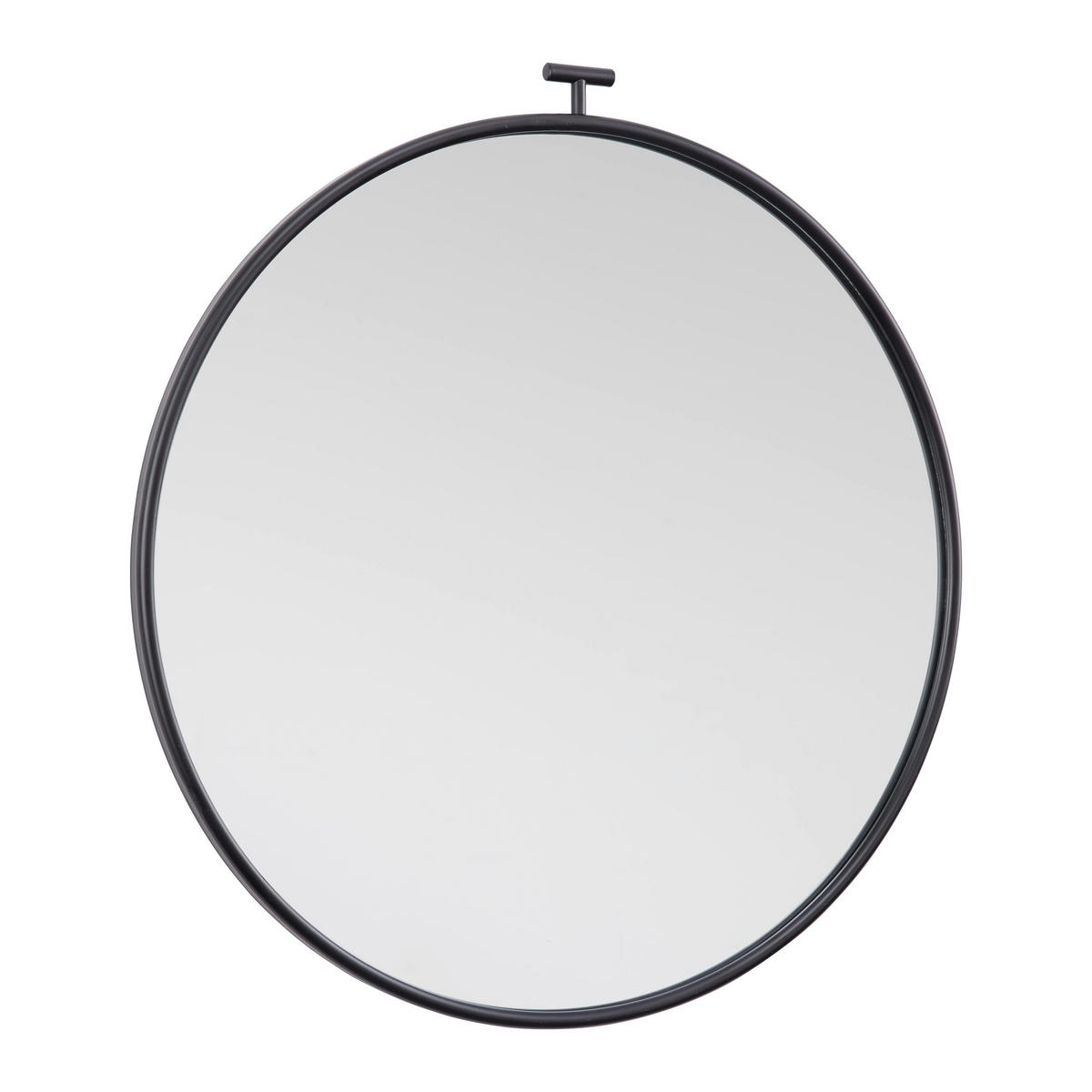 SPIEGEL Meo Ø 60 cm Schwarz - Schwarz, Metall (60/63/2cm)