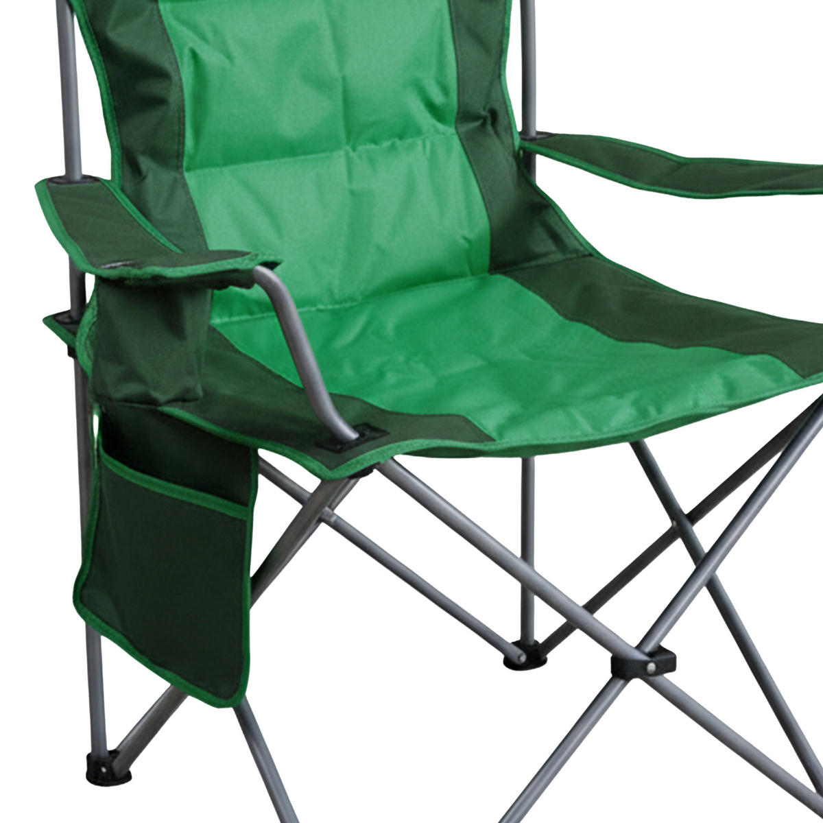 ŽIDLE Zelená kempingová skládací - různobarevná, kov/textil (86/108/61cm) - Relaxdays
