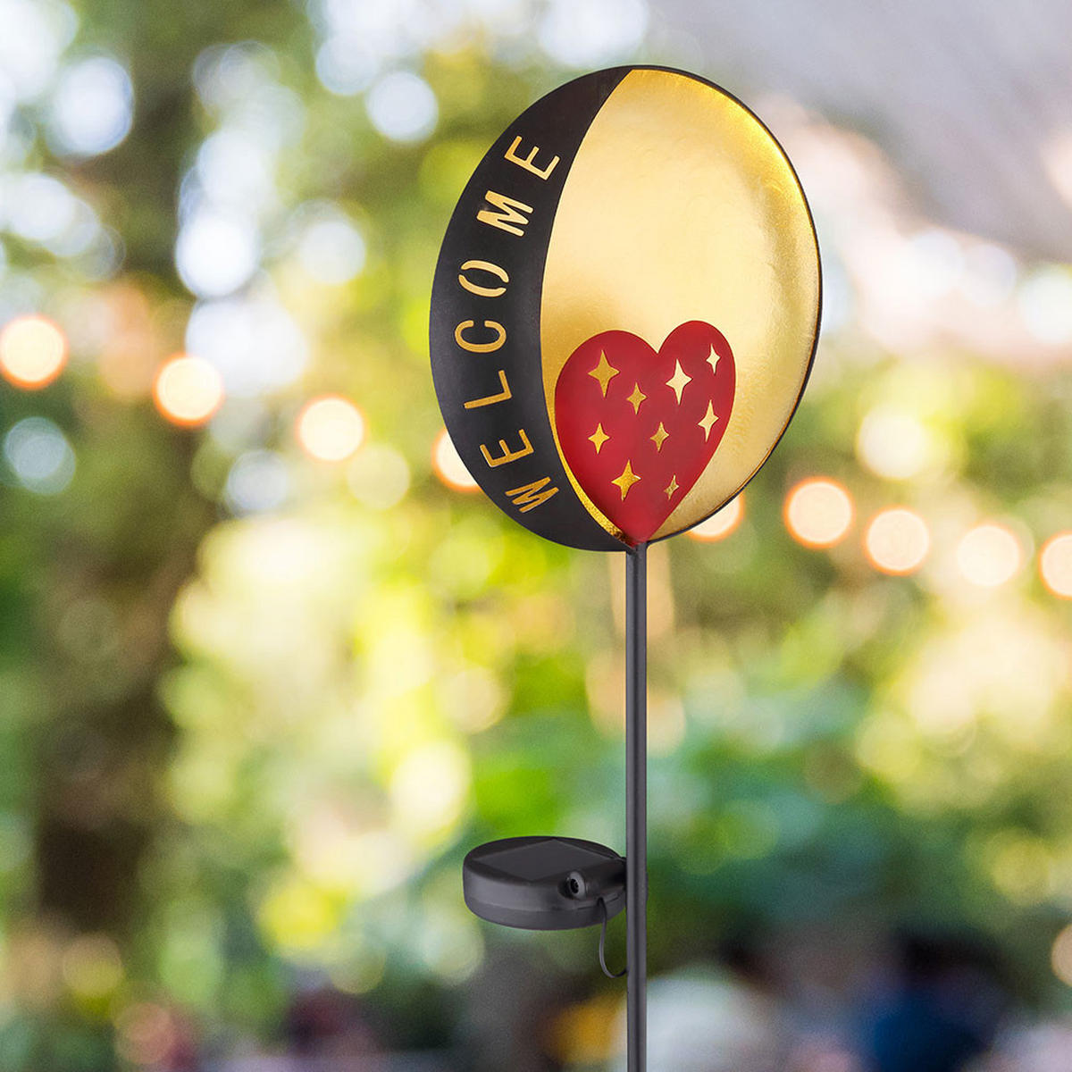 LED AUSSENLEUCHTE Welcome Schwarz - Schwarz, Metall (17/17/78.5cm) - Globo Lighting