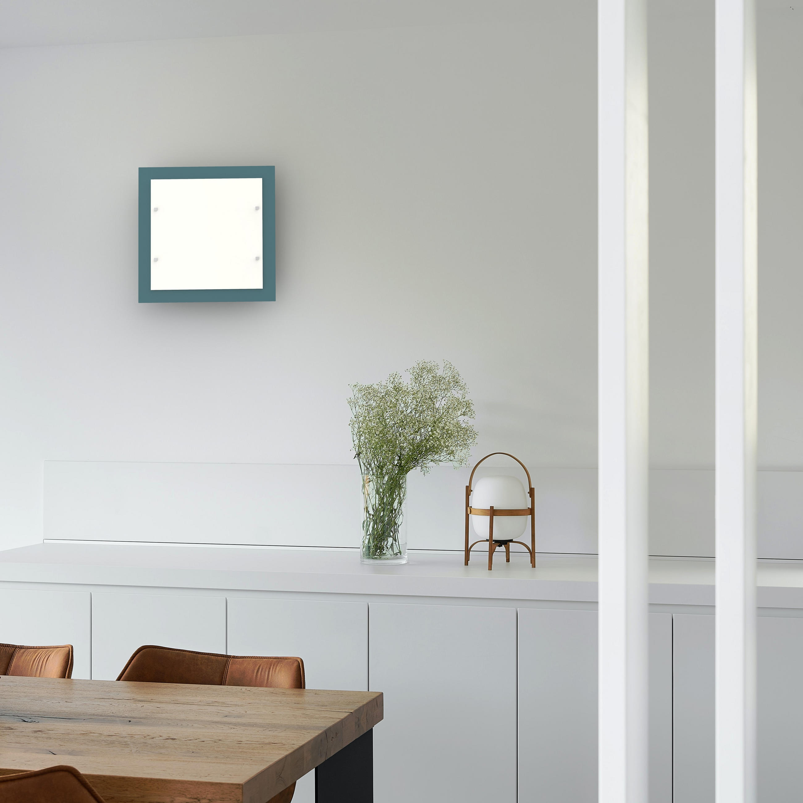 DECKENLEUCHTE - Blau, Metall (55/55/6cm) - Lumicom