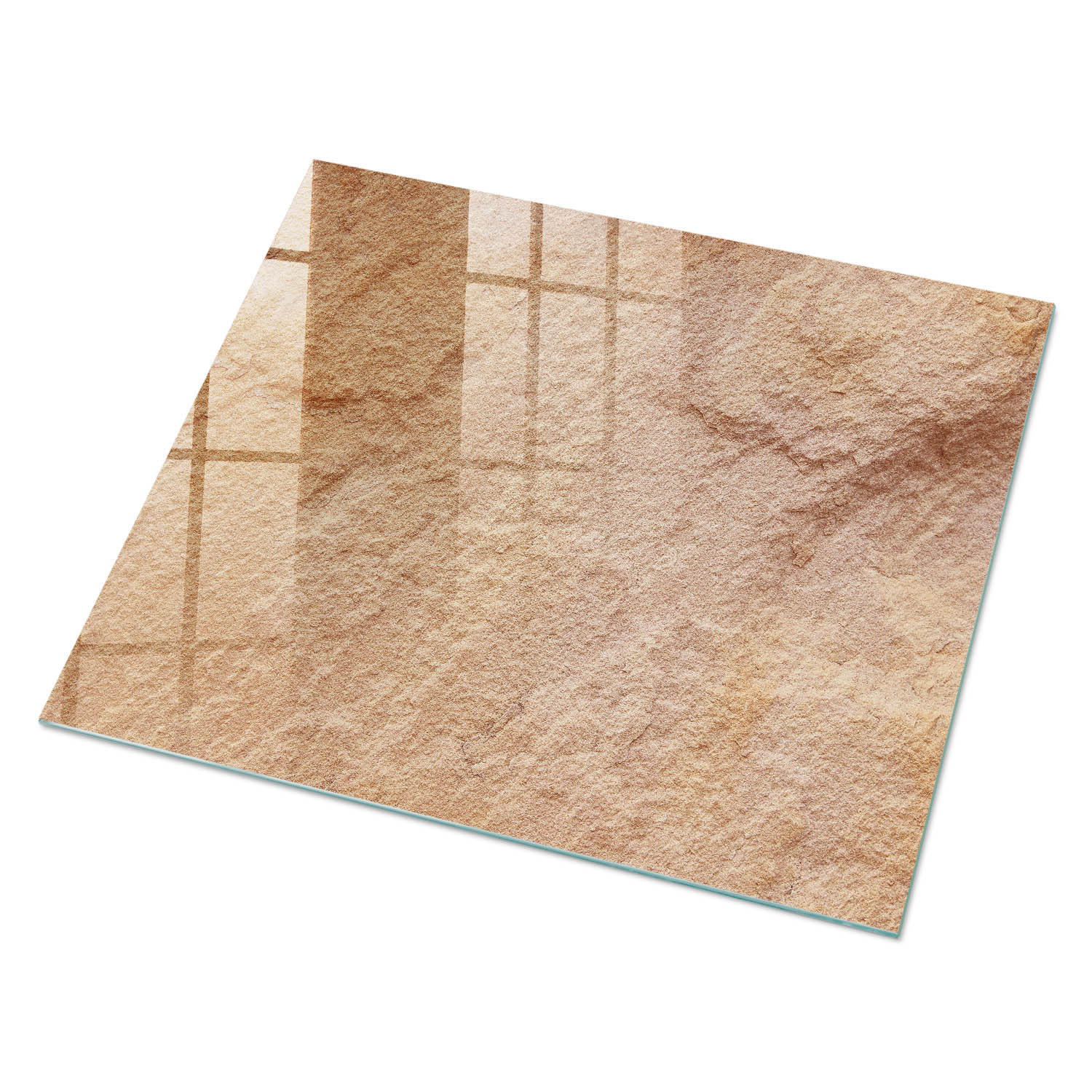 GLASPLATTE 80x60 cm – Steintextur - Braun, Glas (0.4/80/60cm) - ArtPrintCave