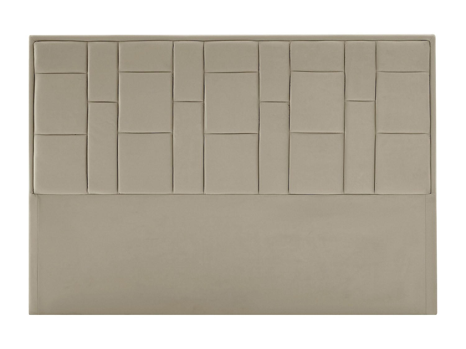 BETTKOPFTEIL - 180 cm - Samt - Taupe - HERMINE - Braun, Textil (180/110/8cm) - Vente-Unique