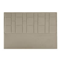 BETTKOPFTEIL - 140 cm - Samt - Taupe - HERMINE - Braun, Textil (140/110/8cm) - Vente-Unique