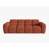 SOFA Lisa aus strukturiertem Stoff koralle 4 Sitzplätze - Koralle, Textil (256/77/101cm) - Micadoni